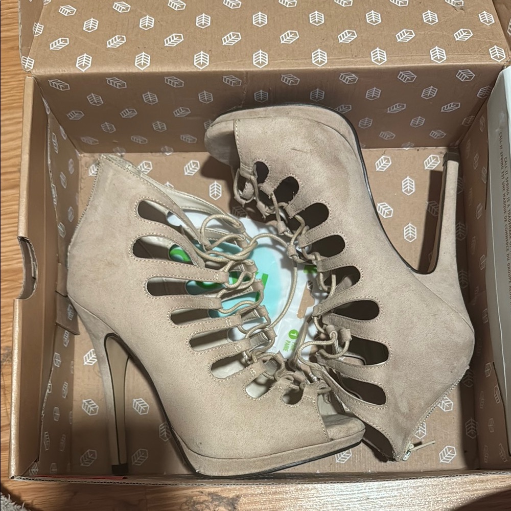 Elegant Tan High Heel Women's Shoes